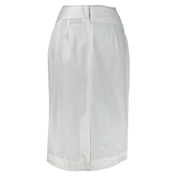 Chelsea & Theodore Women's NWT White High Waisted Career Pencil Skirt 6/W30 - Picture 4 of 10